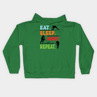 Eat Sleep Ice Hockey Repeat Kids Hoodie